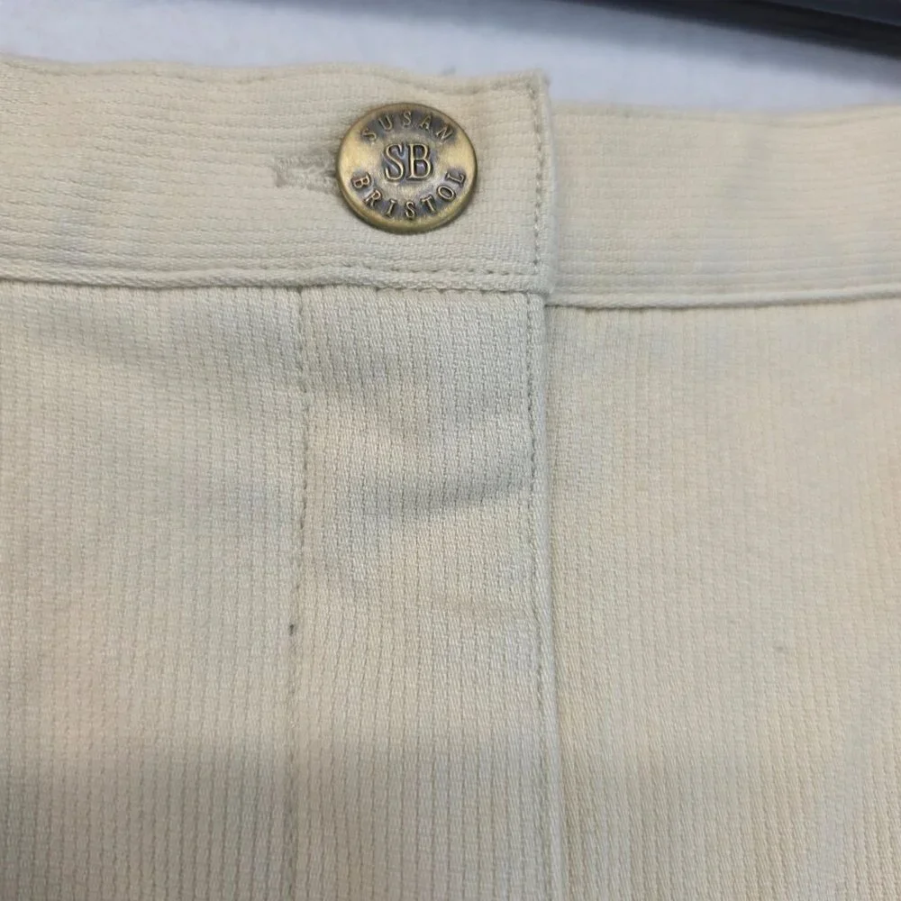 Susan Bristol Y2K Earth Angel Maxi Skirt Size 12 Almond Corduroy Retro Modest
